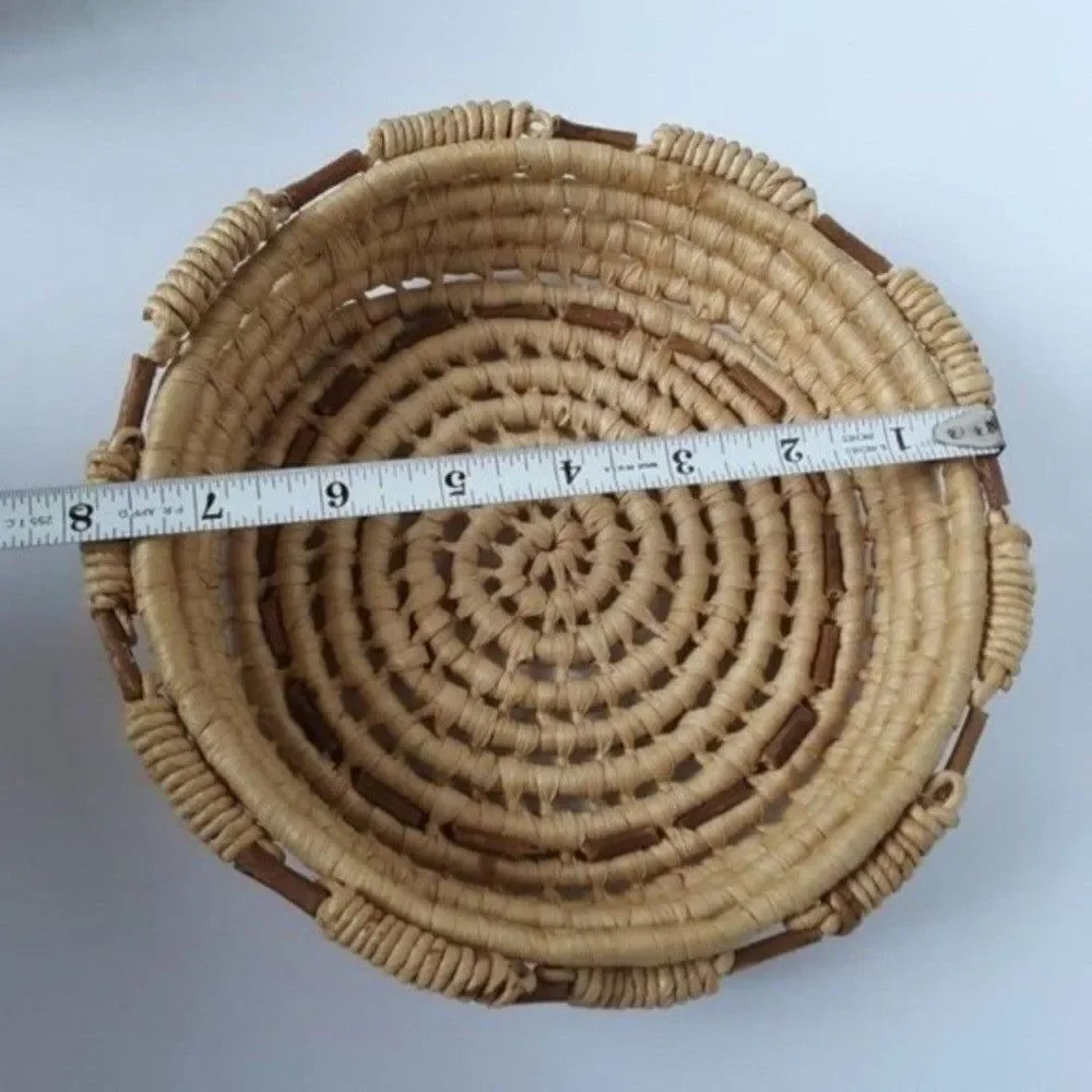 Vintage Wicker Boho Mid Century Modern Style Medium Size